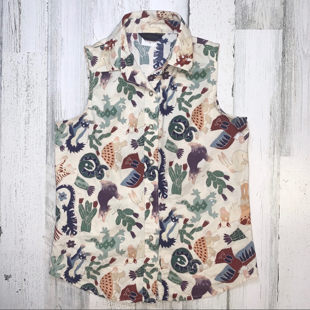 Roper | Vintage Western Animal Print Button Up